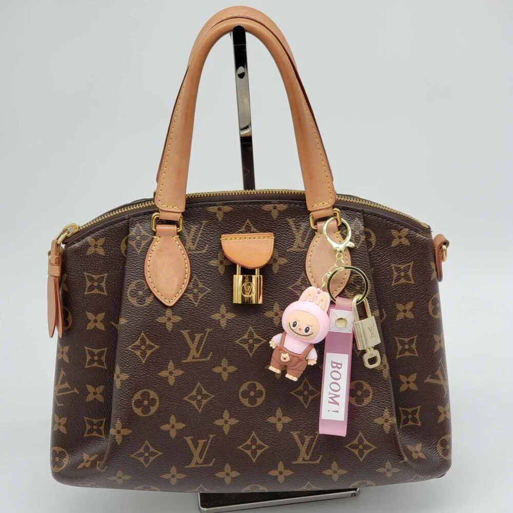LV Authentic Gold Padlock 🔒 Key Set w/ Unbranded Labubu Keychain Charm